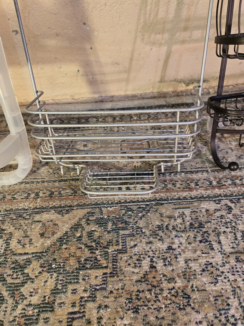 Lot Of Three Over The Shower Caddies Plastic Metal And Bronze